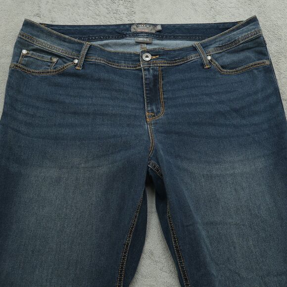 Torrid Jeans Women's Size 20R Blue Mid-Rise Luxe Slim Boot Denim 30" Inseam - Picture 12 of 16